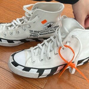 Converse Off-White High-Top Sneakers - White and Black
